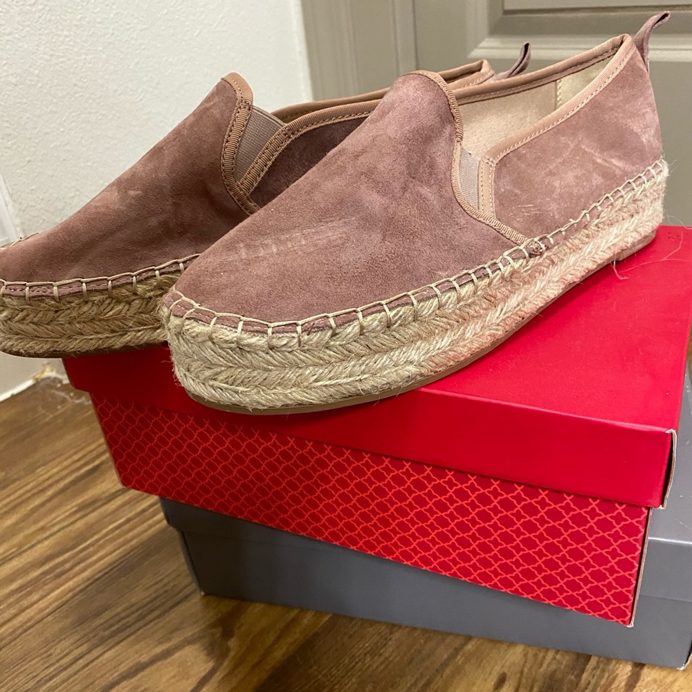 Espadrille platform slip-ons